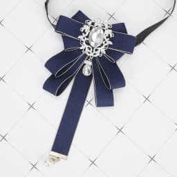 Gorgeous Bow Tie Vintage Luxury Lady Head Diamond Pearl Ribbon Tassel Brooch Chic Girls Elegant Costume Jewelry Collar Pin