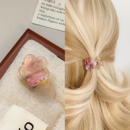 Korean Style Floral Acetate Mini Claw Clip for Women, Sweet Cute Resin Hair Clip, Shark Clip for Thin Hair and Bangs