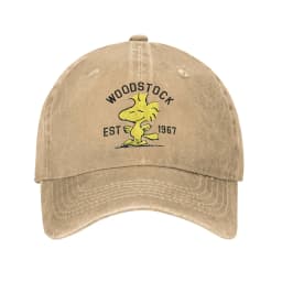 Snoopy Joe Cool Baseball Caps Vintage Distressed Denim Cartoon Headwear Unisex Style Outdoor Activities Adjustable Fit Caps Hat