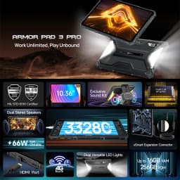 Ulefone Armor Pad 3 Pro,16 Гб + 256 Гб,Rugged Tablet,33280 мАч, 10.36'' 2K Display,50MP Camera,Android,глобальная версия