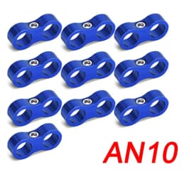 10Pcs Universal Aluminum AN4 AN6 AN8 AN10 AN12 Car Billet Oil Fuel Water Hose Tube Seprator Divider Clamp Line Separator Bracket