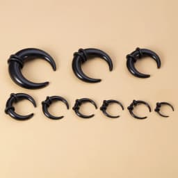 2pcs Big Size Buffalo Horn Nose Piercing Acrylic Septum Ring Ear Taper Gauge Stretcher Expander Tunnel Punk Body Jewelry 14G-00G