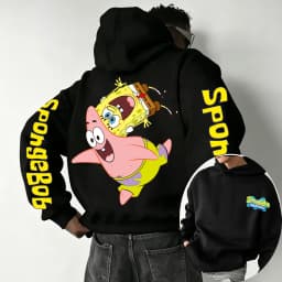 SpongeBob SquarePants and Patrick Star Cartoon Anime 2026 Spring and Autumn Men's and Women's Fashion Sports Hoodies