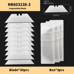 AMR 10pcs/30pcs/50pcs A Set Utility Blade SK2 Hook Blades Steel Art Blade Safety Horn Knife Blades with Storage Box for Cutting