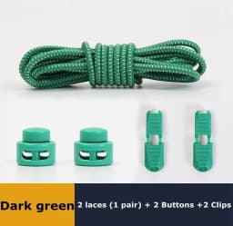 New1 Pair No Tie Shoelaces 1 Second Fast Round Plastic Lock Elastic Shoelace Suitable for All Sports Shoes Accessories Lazy Lace