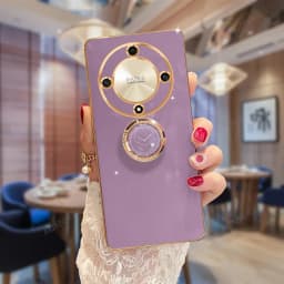 Magic6 Magic5 6lite 5lite Luxury Plating Ring Holder Stand Case For Huawei Honor Magic 6 5 Lite Pro 5g X9a X9b Silicone Cover