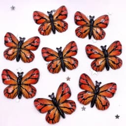 Resin Shiny Colorful Crystal Butterflies Flatback Rhinestone 1 Hole Appliques Ornaments 10pcs Home Figurines decor Crafts