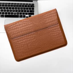 Custom Name PU Crocodile Leather Laptop bags For Macbook pro 13 Case air Retina 15 Computer Cover For Huawei Shell Dropshipping