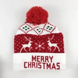 New Style! LED Christmas Hat Beanie Light Up Illuminate Warm Hat 48 Patterns New Year Snowman Sweater Hat Christmas Decorations