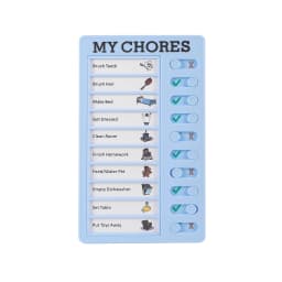 Reusable My Chores Checklist Daily Planner Memo Plastic Board Chore Chart Responsibility Behavior for Kid Self-discipline Card