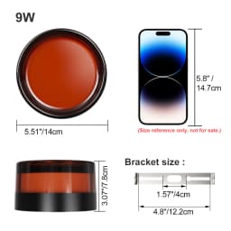 LVL Modern LED Wall Lamp 9W Small Round & Square Waterproof IP65 CCT Indoor/Outdoor Source Wall Sconces Smokey Grey Fixture