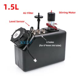 1.5L UV Ink Cartridge for UV Flatbed Printer Ink Bottle with Level Sensor Stirring Motor 1.5L Bulk CISS 1500ml White Ink Tank