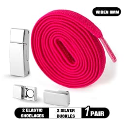 Magnetic Lock Shoelaces without ties Elastic Laces Sneakers No Tie Shoe laces Kids Adult Running Tennis 8mm Width Flat Shoelace