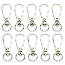 10-100pcs 9mm Metal Buckle Swivel Clasp Bag Strap Carabiner Spring Clip Keychain Snap Hook Webbing Hardware Accessory