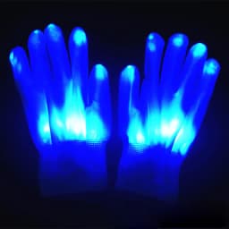1Pair LED Gloves Halloween Skull Finger Gloves Rave Costume For Stage Show Performance Halloween Party Skeleton Cosplay Props