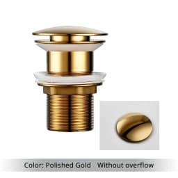 Bathroom Sink Drain Wash Basin Drainer Waste Pipe Sink Plug Pop-Up Button Luxury Brush Gold Brass Material Matt Black Rose