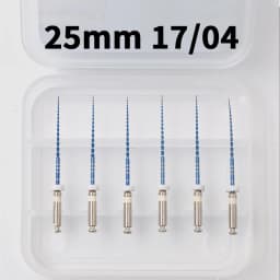Glin Nickel Titanium Root Canal Dental Endo Files Blue Dental Rotary Files Use for Root Canal Cleaning Heat Activation 21/25mm