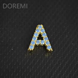DOREMI Colorful Birthstone CZ 9mm Initial Letter Bracelet Bangle Custom Private Wedding Gift Letters Bangle Gift Jewelry Bangle