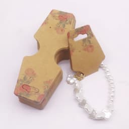 50 Pcs Jewelry Cards, Folded with Adhesive, Self-Adhesive Hanging Card, Jewelry Display Card