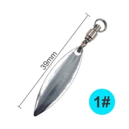 20pieces Willowleaf Spinner blades+ Ball Bearing Swivels with Split Rings Trolling Fishing Lures Accessories Spinnerbaits