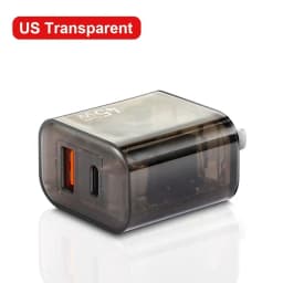 45W GaN Fast Charger Dual Port USB C PD3.0 QC3.0 Quick Charging Block Fireproof PC Wall Adapter For Smart Mobile Phones