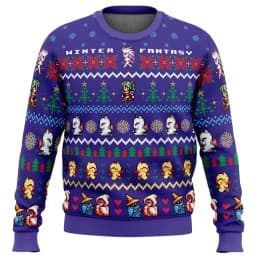 Final Fantasy Anime 2026 New Merry Christmas Ugly Sweater Series Men's and Women's Winter Fashion Casual Sweatshirt