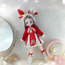 30cm Kawaii BJD Doll Girl 6 Points Joint Movable Doll with Fashion Clothes Soft Hair Dress Up Girl Toys Birthday Gift Doll New