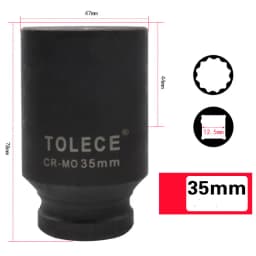1/2 inch Torx Socket Wrench Head Metric Air Pneumatic Socket Wrench Head 8-41mm Standard Durable Car Auto Truck Repair Tools