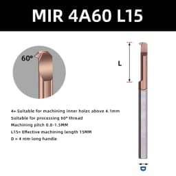KaKarot MIR Boring Cutter for Threading Coated Carbide Mini Internal Lathe Turing Tool Copying Small Hole Tungsten Steel Alloy
