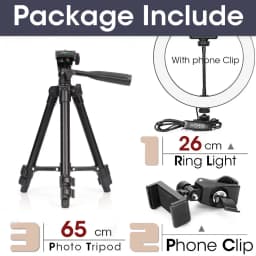 LED Photography Light Selfie Ring Light Lamp With Tripod For Phone Holder Stand Photo Lamp Ringlight For Live Video Streaming