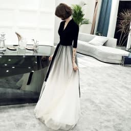 Ele Long Bla Evening Gown Women's 2025 New Sle adual Color Dinner Par Queen Aosphere Maxi Length Evening Dr