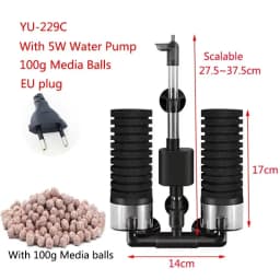 Aquarium Filter With Water Pump For Fish Tank Air Pump Skimmer Biochemical Sponge Filter Aquarium Bio Filters Filtro Aquario