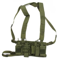 Tactical D3 Chest Rig Bag Radio Harness Front Pouch Holster Military Vest Rig Bag Adjustable Functional Two Way Radio Pouch