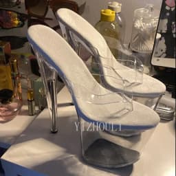 15-20 centimeter princess-style flip-flops, sexy nightclub high heels, 6-7 inch slender high heels, suitable for use in summer s