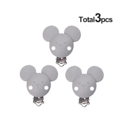 LOFCA 3pcs/lot Silicone Heart Mouse Shape 4.5CM Clips Creation Pendant Tools Multi Colors For Necklace Jewelry Accessories