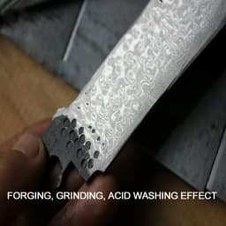 67 Layers Laminated San Mai VG10 Core Stainless Steel Knife Blank for DIY Knife Making Blade Billet Hardened HRC58-60