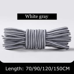 1Pair Boots Round Shoe Laces Striped Double Color Fashion Shoelaces Outdoor Hiking And Leisure Sports Shoelace 18 Color