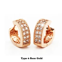 Geometric Tiny Hoop Earrings For Women Micro Crystal Zircon Star Flower Heart Huggie Small Classic Earring Piercing Jewelry Gift