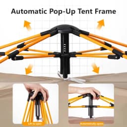 Automatic Pop-Up Outdoor Camping Tent Quick to Set Up, Windproof, Sun-Proof, and Rain-Resistant; Suitable for Family Camping, Backyard Gatherings, Picnics, and Hiking; A Portable Shelter.