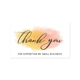 9.0x5.4cm Pink Black Foil Stamp Greeting Label Custom Thank You Cards For Small Bussiness Gift Box Decoration Packaging Supplies