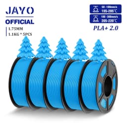 JAYO Updgrade 2.0 PLA+ 3D Filament 1.75mm PLA Plus 3D Printer Filament Neatly Wound 3D Filament PLA For FDM 3D Printer 5 Rolls