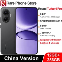 China Version Redmi Turbo 4 Pro 256GB/512GB Snapdragon 8s Gen 4 6.83 inch 2772x1280 Screen 90W 7550mAh Battery 50MP+20MP Camera