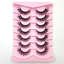 New 7 Pairs of Thick, 3D Simulation Mink Fur Fake Eyelashes Short, Dramatic Fake Eyelashes Wholesale Full Line Fake Eyelash Make