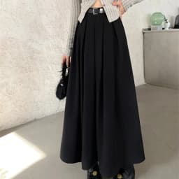 2026 New Korean Skirt Women Solid Color Versatile Mid-length Pleated Skirt Large Swing Type Skirt Female Long Skirts for Women