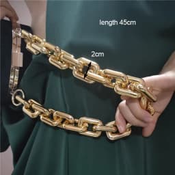 Silver Gold Acrylic Purse Chain Strap Handbag Handles DIY Purse Replacement Chain For Shoulder Bag Handbags Straps