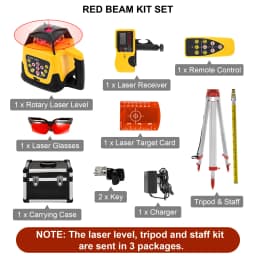SucceBuy 360 Rotary Laser Level Self-Leveling 500m Vertical Horizontal Scanning Professional Powerful Measurement Construction Tool