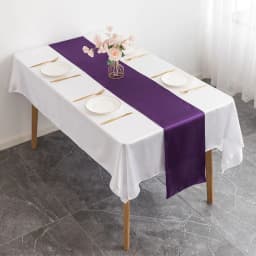 12x108 Inch Satin Wedding Table Runners for Wedding Banquet Table Decorations Bright Silk Smooth Spring Party Chair Sashes Bows