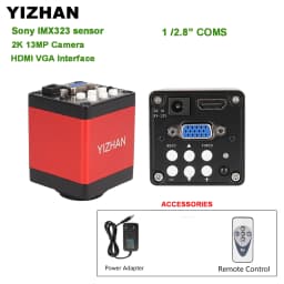 Yizhan 4K Digital Microscope For Soldering 1080P HDMI USB Industrial Microscope Camera, 150X Zoom Lens, 5-100cm Working Distance