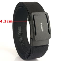 TUSHI Brand 4.3CM Wide double-layer reinforced automatic buckle training quick hanging pistol belt Mens nylon outdoor leisure