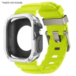 Silicone Strap+TPU PC Case For Apple Watch Ultra 3 2 1 49mm for iWatch Series 11 10 46mm band for Iwatch 9 8 7 6 5 4 45mm 44mm